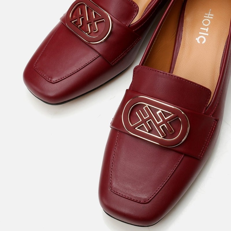 Hotiç 01AYH293440A780 Leather Claret Red Women's Loafer  - Image 3