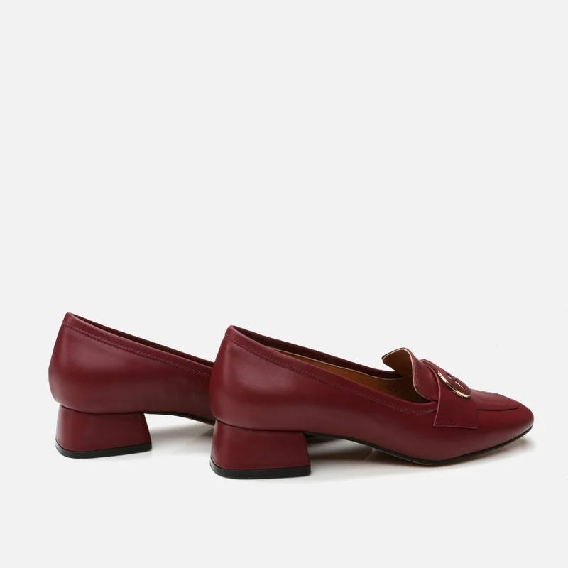 Hotiç 01AYH293440A780 Leather Claret Red Women's Loafer