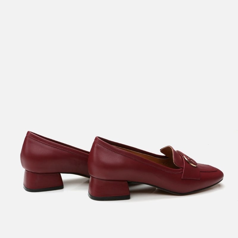 Hotiç 01AYH293440A780 Leather Claret Red Women's Loafer  - Image 4