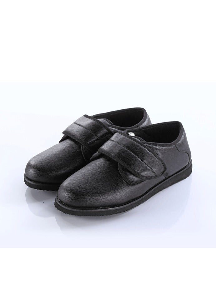 HT Medical shoes for diabetics and swollen feet, high quality leather, size 45, black - Image 1