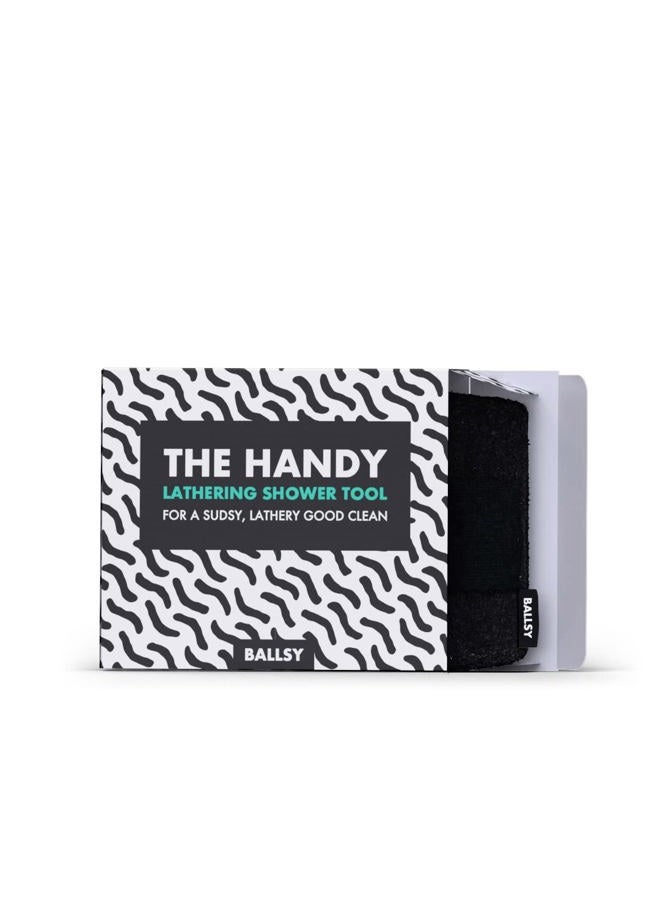 Ballsy Handy Shower Tool Sponge for Generating Extra Suds, with Gently Exfoliating Design - Image 2