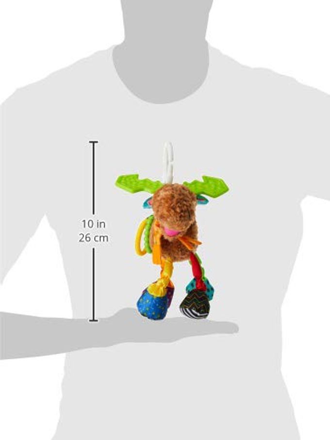 Lamaze Mortimer the Moose Clip On Car Seat and Stroller Toy Soft Baby Hanging Toys Baby Crinkle Toys with High Contrast Colors Baby Travel Toys Ages 0 Months and Up - Image 3