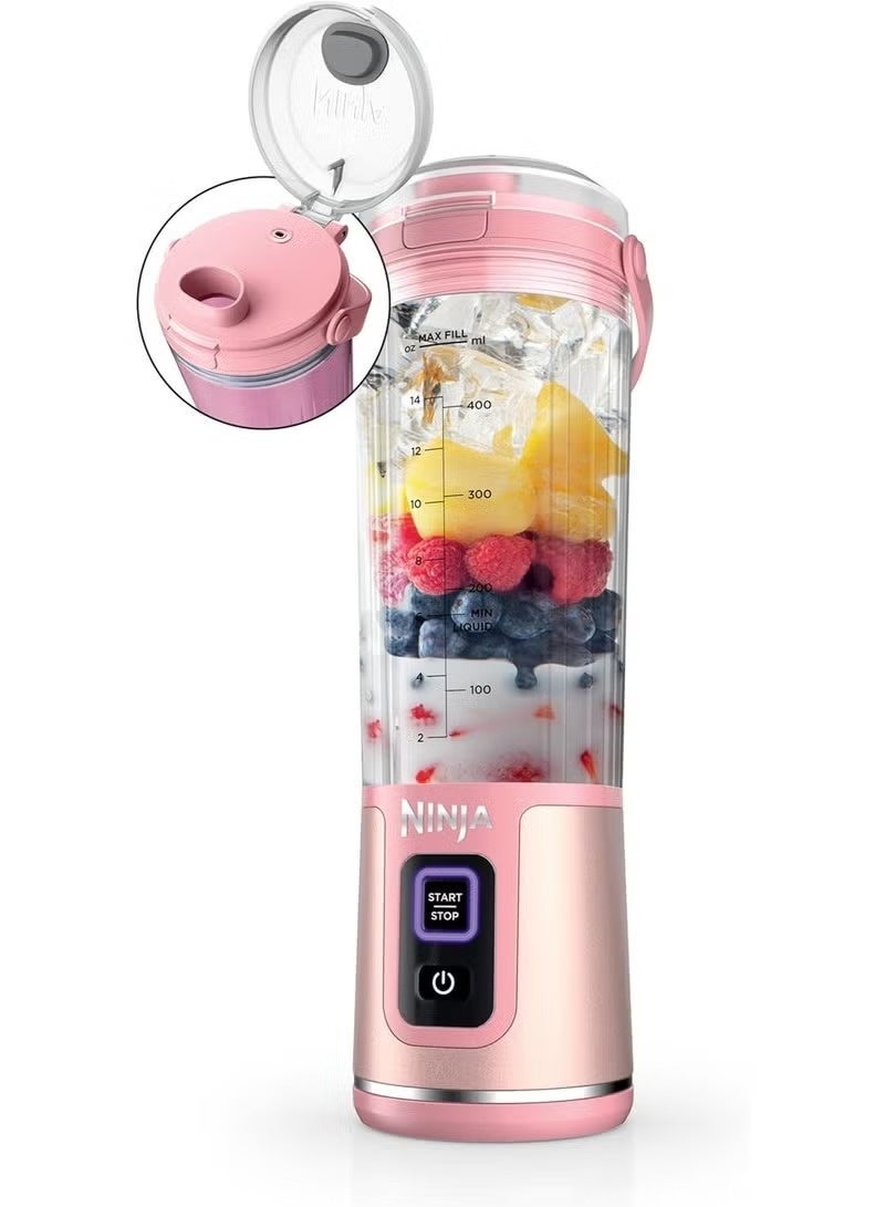 Ninja Blast Portable Blender, Cordless, 18oz. Vessel, Personal Blender For-Shakes and Smoothies, BPA Free, Leakproof-Lid and Sip Spout, USB-C Rechargeable, Dishwasher Safe Parts, Tinted Pink, BC151PK - Image 1