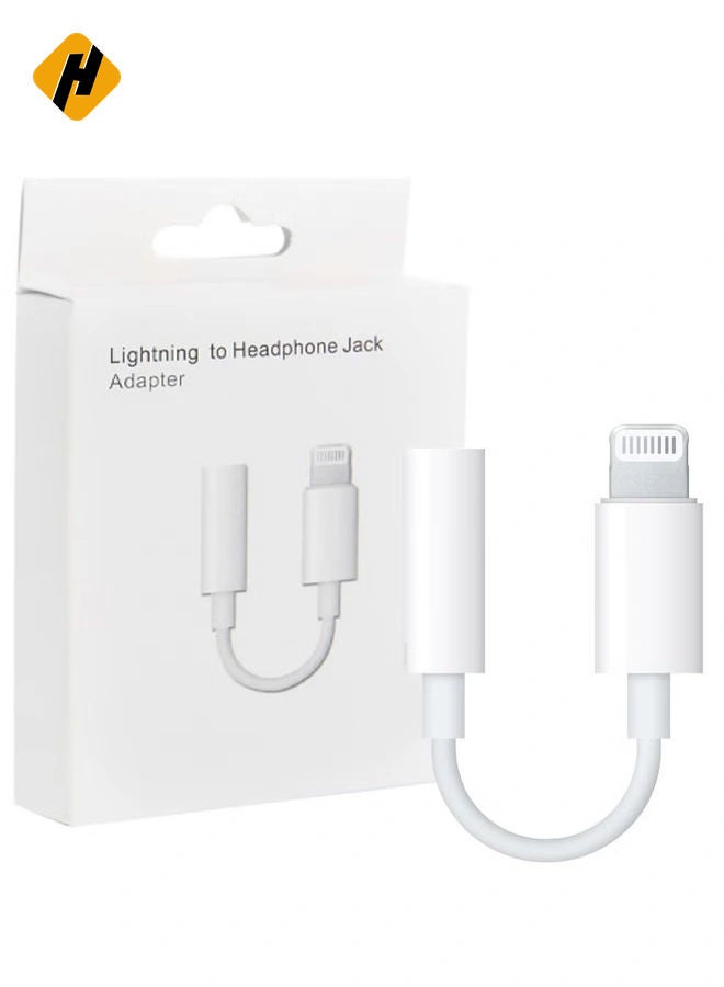 HuHa Lightning to 3.5mm AUX Jack Adapter Cable for iPhone – White, Headphone Converter - Image 2
