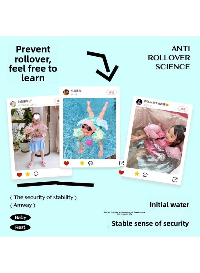 general The Above Buoyancy Swimming Equipment Clothing Anti-baby Swimming Ring Children Swimming Ring Years Old Arm Ring Water Rollover Girls None-Inner Diameter After Inflating:Three Wearing Designs, Exper - Image 2