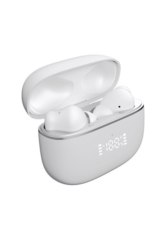 Faster - Maverick Wireless Earbuds with Noise Cancellation (ENC) - 7 Hours Playtime with Bluetooth 5.4 - AI Enhanced Calls Quad Mics - Gaming Bluetooth Earphones with Ultra-Low Latency - Deep Bass, Touch Control - For Exercise, Gym - Compatible with iPhone & Android (White) - Image 1