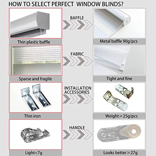 KALYSIE Zebra Roller Window Blinds,Custom Cut to Size,Roller Blinds Dual Layer Roller Shade Blinds, White,Fixed 72 InchesHigh,21 Inches Width - Image 5