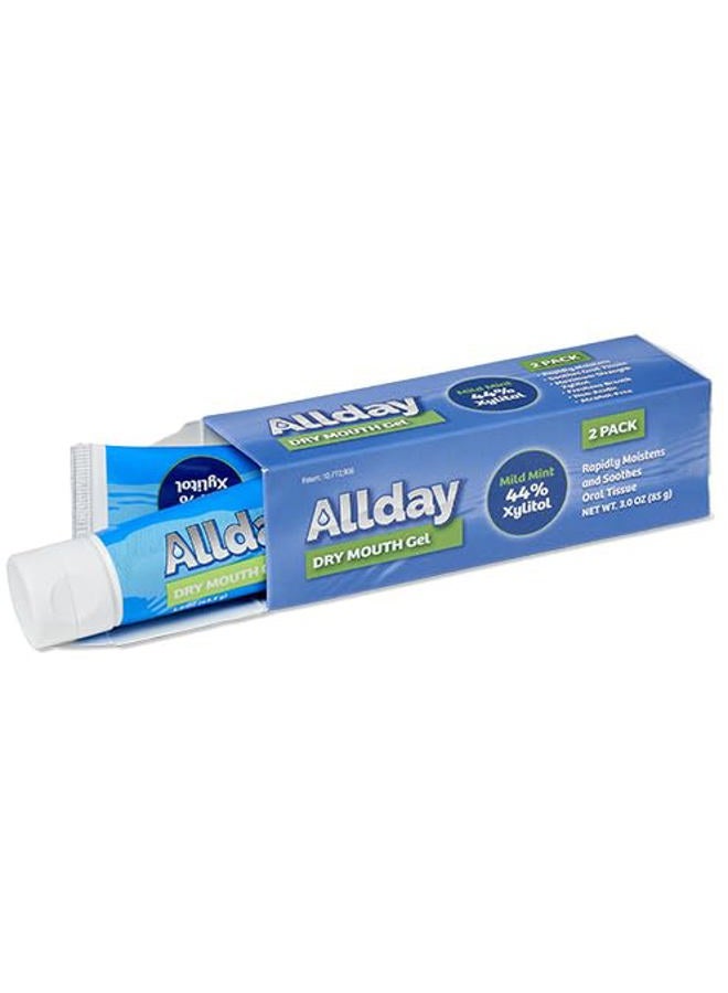 Allday Dry Mouth Treatment Gel - Maximum Strength Xylitol, Fast Acting, Non-Acidic (2 Tubes Inside One Box) - Image 2