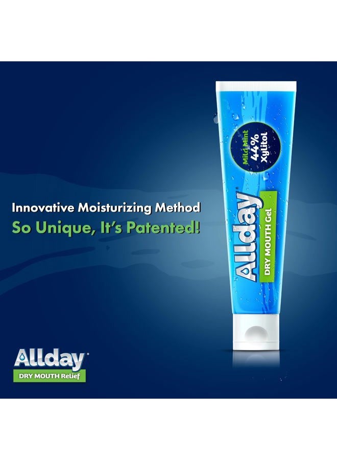 Allday Dry Mouth Treatment Gel - Maximum Strength Xylitol, Fast Acting, Non-Acidic (2 Tubes Inside One Box) - Image 4
