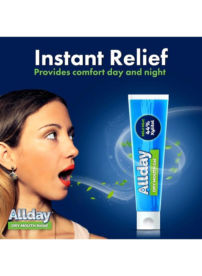 Allday Dry Mouth Treatment Gel - Maximum Strength Xylitol, Fast Acting, Non-Acidic (2 Tubes Inside One Box) - Image 5