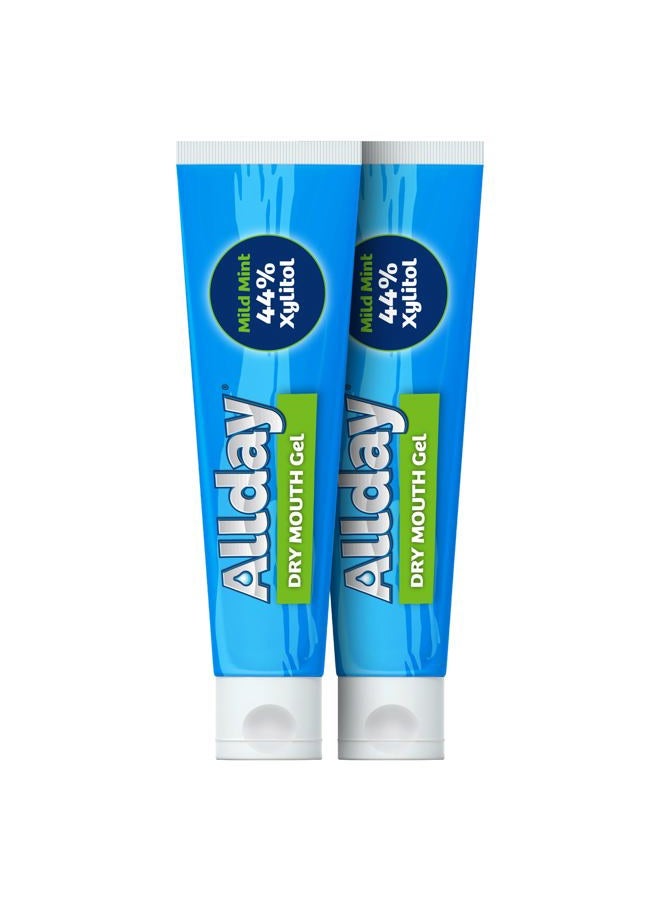 Allday Dry Mouth Treatment Gel - Maximum Strength Xylitol, Fast Acting, Non-Acidic (2 Tubes Inside One Box) - Image 1