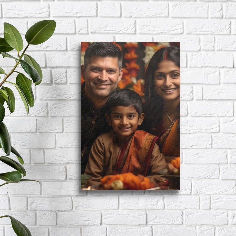 Printodelivery CustomisedPersonalized Canvas with MDF Wooden Frame Rustic Design CorrosionResistant Lightweight Durable Art Display for Home Office or Gallery L 12 Inch H 18 Inch - Image 2