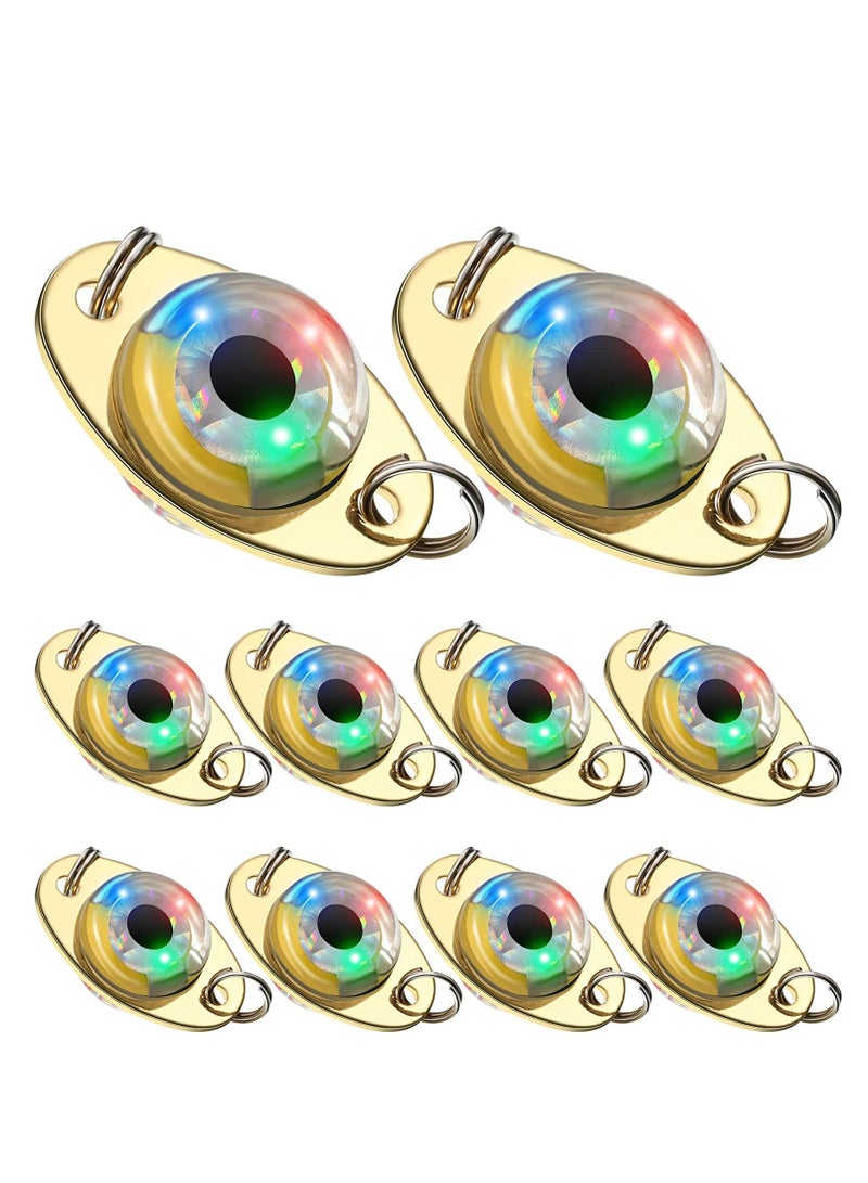Excefore Led Fishing Lights Fish Lures Kit Long Life Time Underwater LED Lighted Bait Flasher Get Fish's Attention for Offshore Inshore Boat Fishing Deep Sea Fishing 10PCS - Image 1