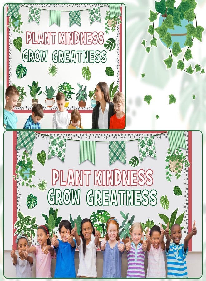 Qilery 50 Pcs Plant Bulletin Board Decoration Set Plant Kindness Grow Greatness Cutouts Positive Greenery Classroom Decor Growth Mindset Bulletin Board Kit for Elementary Middle School Teacher - Image 5