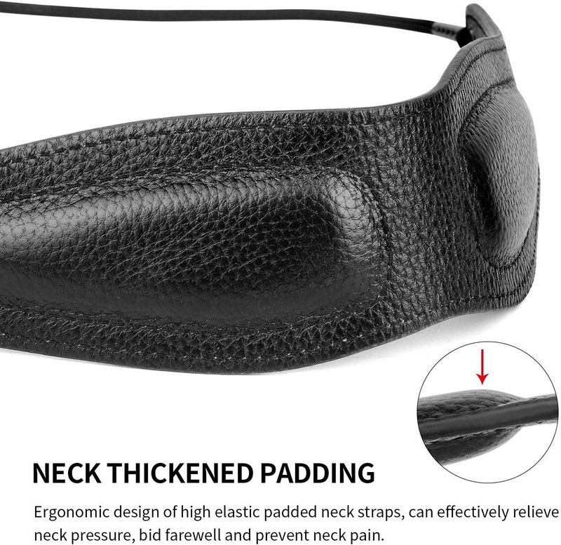 Rinastore BestSounds Saxophone Strap Genuine Leather Sax Neck Strap with Soft Thick Pad for Soprano Tenor Alto Sax and Clarinets Oboes1 - Image 2