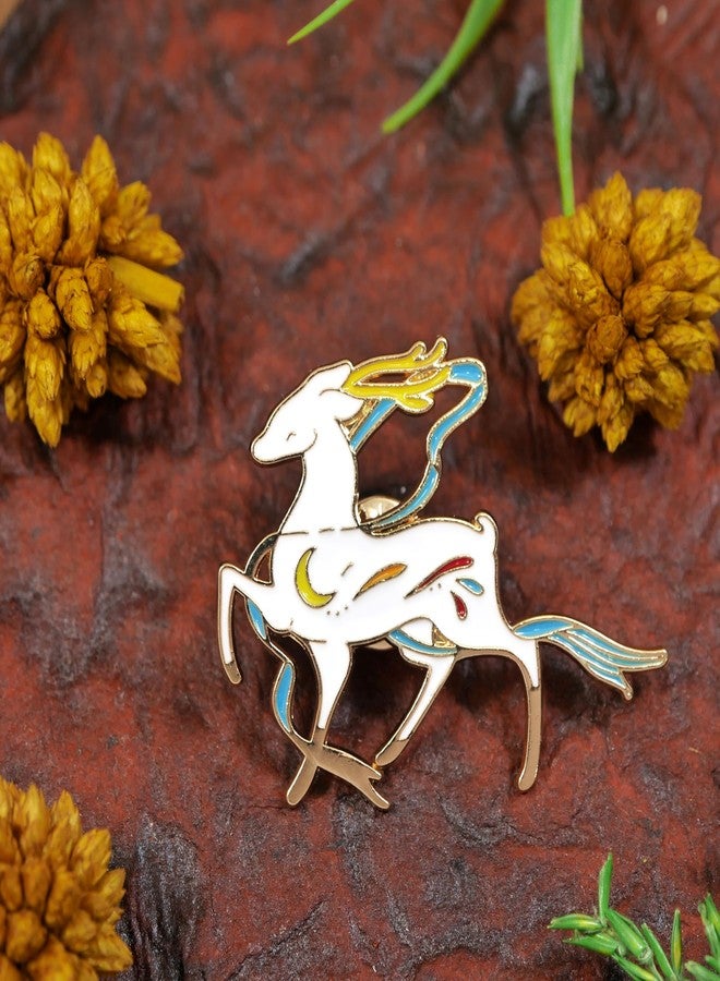 Adorn Combo Pack of 3 Enamel Quirky Stylish Brooches For Men/Women (B2446-44-53) - Image 3