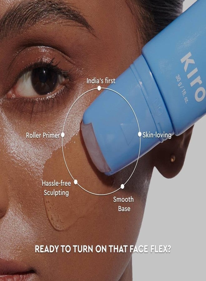KIRO Just Rollin' Face Sculpting Primer - Au Naturel, 30g | Hydrating, Plumping & Bluring | Brightening & Soothing | Non-Stick & Clear Formula | Infused with Niacinamide, Glycerin & Collagen Peptides - Image 2