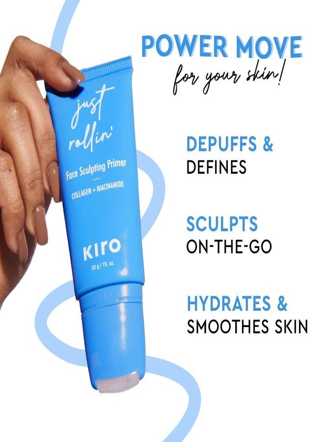 KIRO Just Rollin' Face Sculpting Primer - Au Naturel, 30g | Hydrating, Plumping & Bluring | Brightening & Soothing | Non-Stick & Clear Formula | Infused with Niacinamide, Glycerin & Collagen Peptides - Image 5