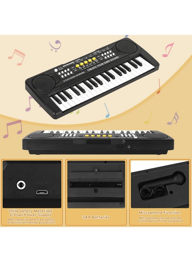 M SANMERSEN Kids Piano Keyboard - 37 Keys Toy Piano for Kids +3 Year Old Beginners, Portable Electronic Piano with Microphone Educational Musical Toy for 3 4 5 6 Year Old Boys Girls Gifts - Image 5