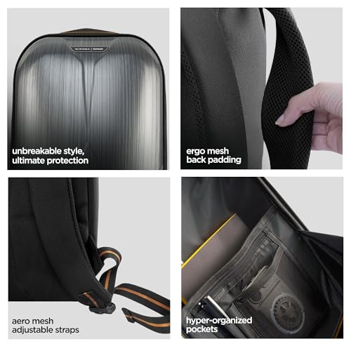 Nu Republic Triphop Hard shell anti-theft Backpack| 18L Capacity| Water Resistant| Polycarbonate office & college bag Men & Women Upto 15 Inch Laptop | 3 Compartments for devices, Passport/Card Holder - Image 2