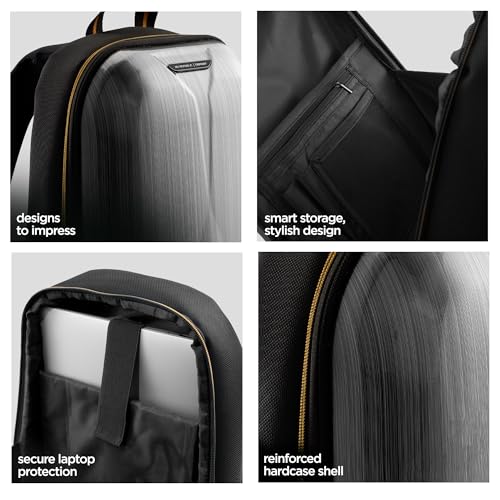 Nu Republic Triphop Hard shell anti-theft Backpack| 18L Capacity| Water Resistant| Polycarbonate office & college bag Men & Women Upto 15 Inch Laptop | 3 Compartments for devices, Passport/Card Holder - Image 3
