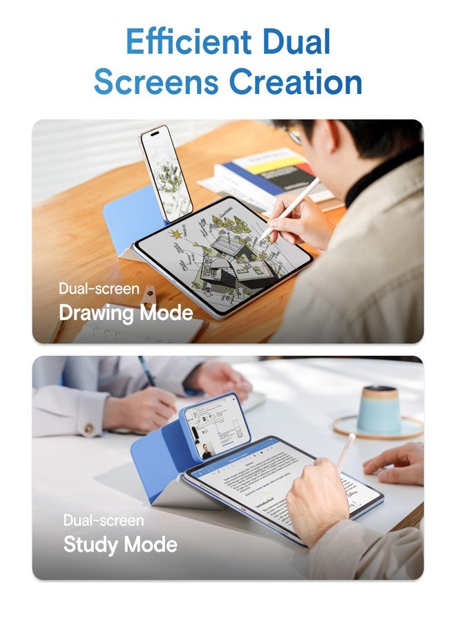 MOFT Dynamic Folio Case for iPad Air 11-inch (M3 2025 / M2 2024) & iPad Air 10.9-inch 5th 4th Generation 2022 2020, Silm Magnetic Stand Case with 20+ Viewing Angles,Soothing Mist x Misty Cove - Image 5