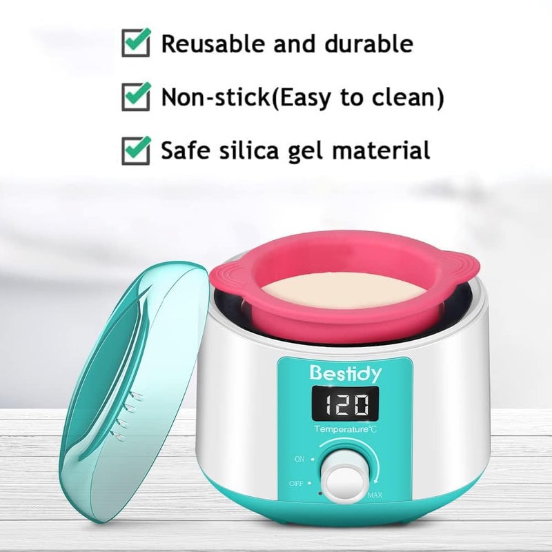 Bestidy Waxing Kit Wax Warmer, Bestidy Digital Wax Kit with Hard Wax Beads for Women and Men,for Whole Body Brazilian Bikini Legs Facial Eyebrow Armpit Hair Removal - Image 3