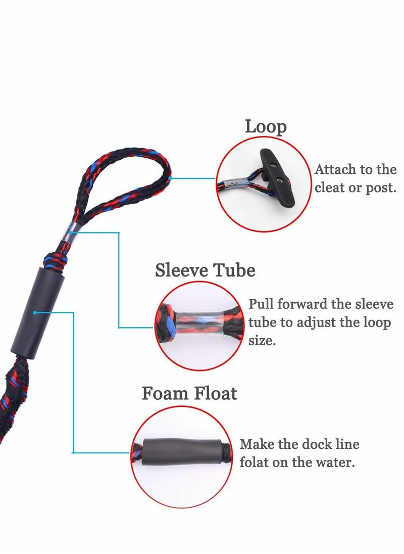 Generic 2Pcs Boat Dock Line, Bungee Cords for Boats, Boating Gifts Men, Accessories, Pontoon Perfect Jet Ski, SeaDoo, Yamaha WaveRunner, Kayak, (4 Feet)  - Image 4