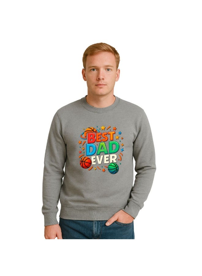 PRINTSHOP4ME Father’s Day Men’s Sweatshirt –Round Neck,Long Sleeve,100%Cotton,Breathable,Casual Wear, Comfortable Fit,Soft Fabric,Stylish Gift for Dad Appreciation Day,Classic Design  - Image 1