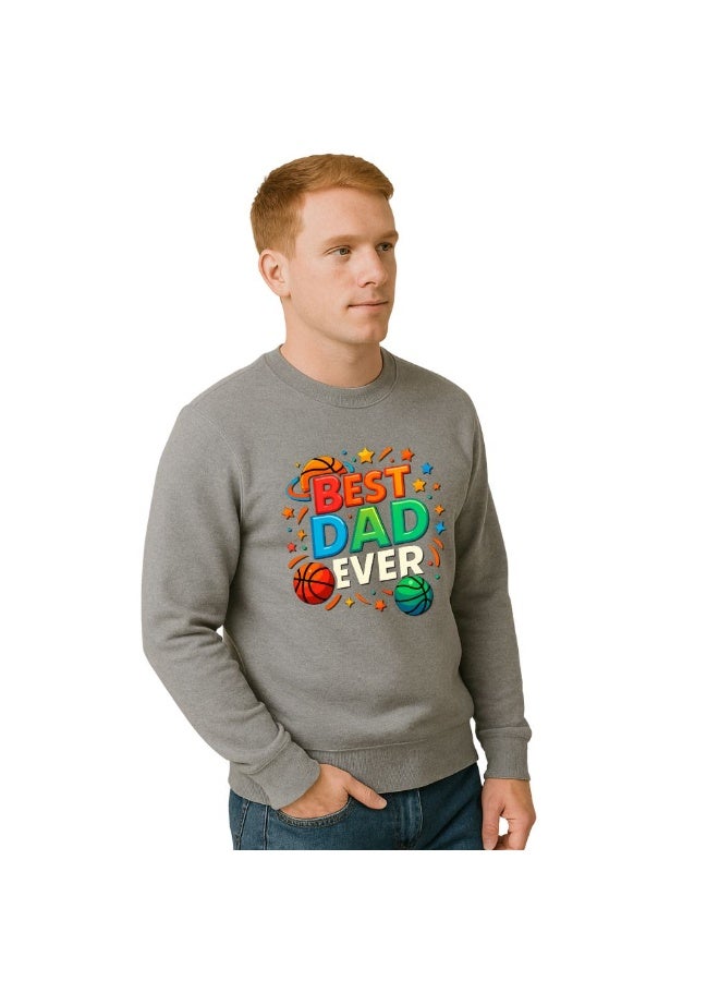 PRINTSHOP4ME Father’s Day Men’s Sweatshirt –Round Neck,Long Sleeve,100%Cotton,Breathable,Casual Wear, Comfortable Fit,Soft Fabric,Stylish Gift for Dad Appreciation Day,Classic Design  - Image 2