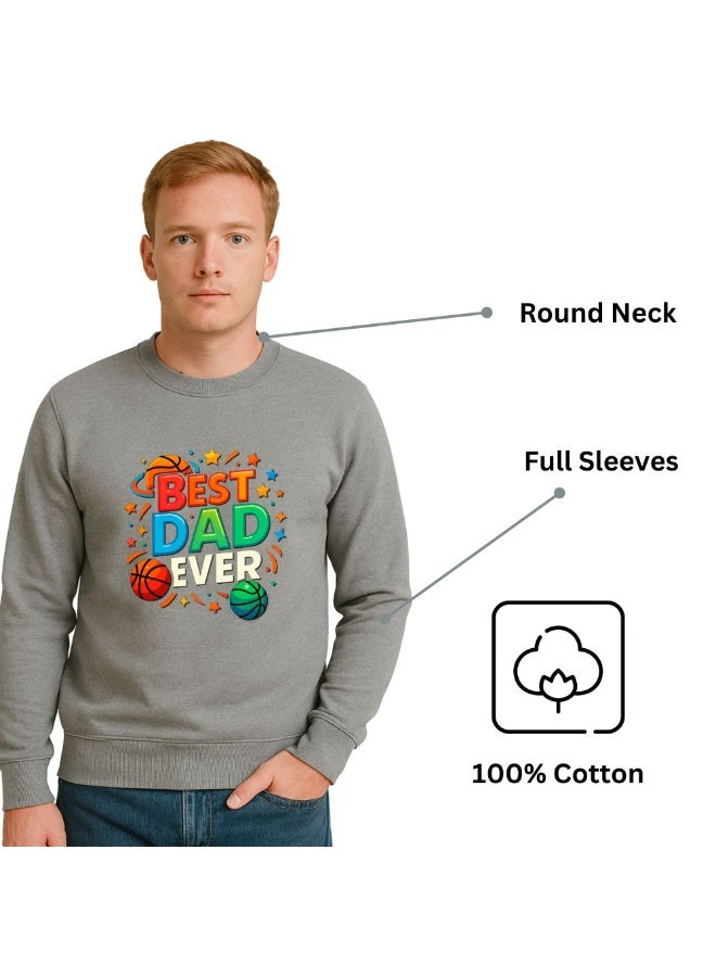 PRINTSHOP4ME Father’s Day Men’s Sweatshirt –Round Neck,Long Sleeve,100%Cotton,Breathable,Casual Wear, Comfortable Fit,Soft Fabric,Stylish Gift for Dad Appreciation Day,Classic Design  - Image 4