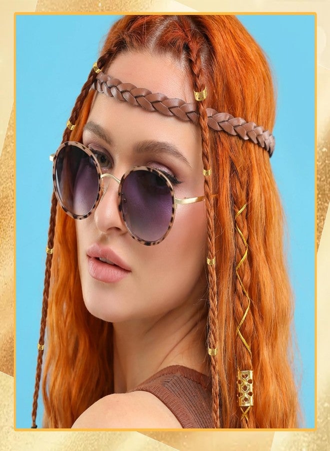 ZhouBoat 44 Pcs Gold Hair Jewelry for Women, Braids Accessories 3 Pcs Hair Clips Decoration 40 Pcs Multi Style Gold Hair Cuffs 1 Pcs 5M Strings Hair Accessories for Women Girls - Image 4