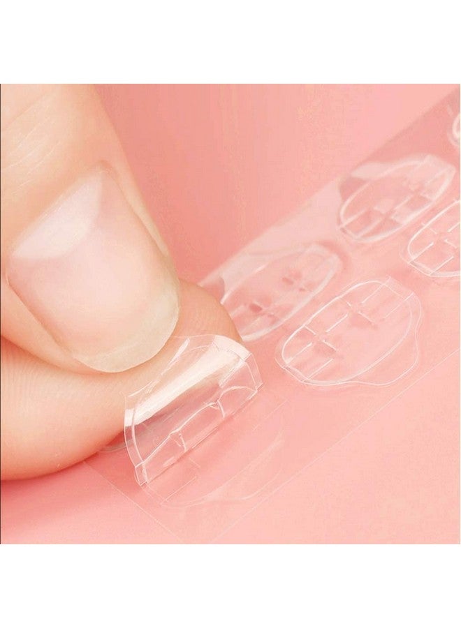 J3G Sheets Double-Sided Nail Jelly Sticker Waterproof Breathable Glue Tabs Jelly Glue Adhesive Tabs Super Sticky Fake Nail Glue Stickers for Manicure(8 Sheets 192 pcs) - Image 2