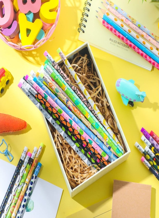 Epakh 200 Pieces Cute Cartoon Assortment Wooden Pencil Fun Assorted Colorful Incentive Gift Pencils with Erasers Tops for Kids Teacher Students Classrooms Party Favors - Image 2