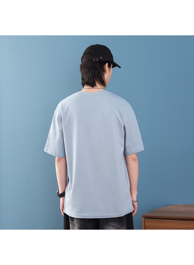 Jeanswest Short Sleeve T-shirt Summer Couple Outfit Trendy Unisex Scenery Print Loose Round Neck Top - Image 4