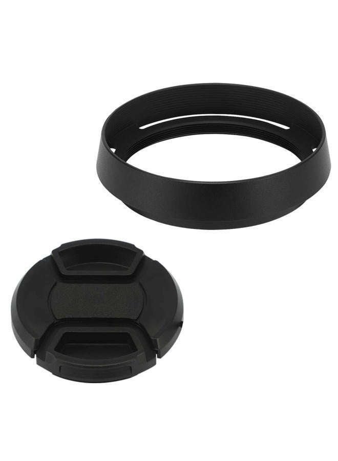 Haoge LH-LQ Metal Lens Hood Shade with Cap for Leica Q Q2 Q-P QP Typ 116 Typ116 Camera Black - Image 2
