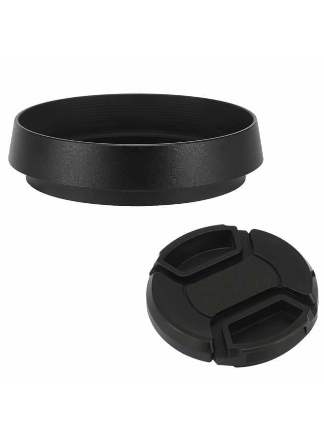 Haoge LH-LQ Metal Lens Hood Shade with Cap for Leica Q Q2 Q-P QP Typ 116 Typ116 Camera Black - Image 1