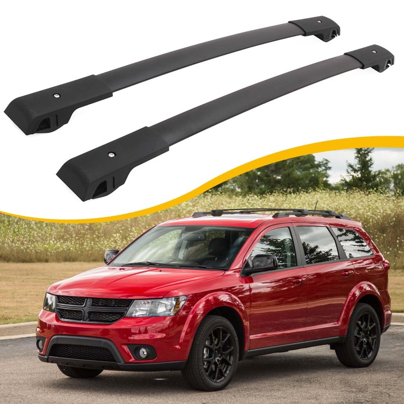 EZREXPM Cross Bars Roof Rack Fit for Dodge JUCV Journey 2009 2010 2011 2012 2013 2014 2015 2016 2017 2018 2019 2020 Luggage Rack Crossbar Cargo Carrier with Side Rails