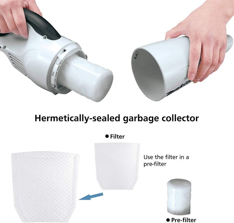 isinlive فلتر مكنسة كهربائية قماش متوافق مع ماكيتا T03193 4430603 موديلات المكانس اللاسلكية XLC02ZB XLC02ZW XLC02RB1W XLC02R1B LC01Z BCL180W 10 قطع - Image 3