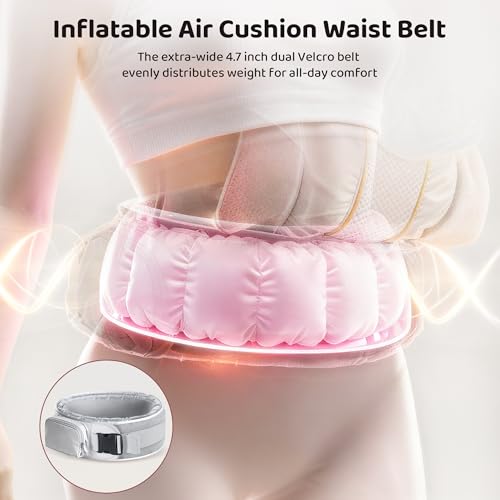 CoziBB Baby Carrier, 3-in-1 Cozy Baby Wraps Carrier with Air Cushion Waist Belt, Adjustable & Ergonomic Baby Carrier Newborn to Toddler for 7.7-33lbs, Toddler Carrier with Lock Belt, Storage Pocket - Image 2