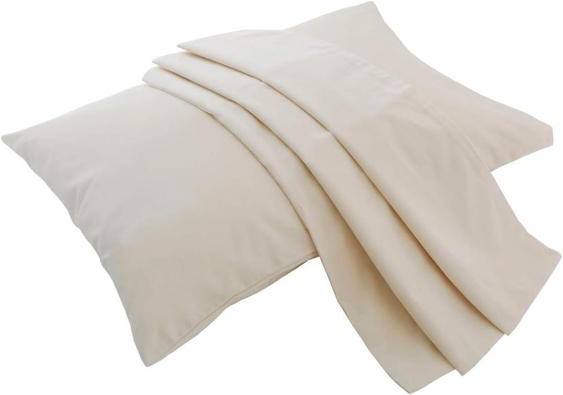 Lofe Organic Cotton Pillow Case - One Pack 16"x 22" Kids Pillow Cover - 300 TC Thread Count - Soft, Safe and Hypoallergenic - Off White - Image 1