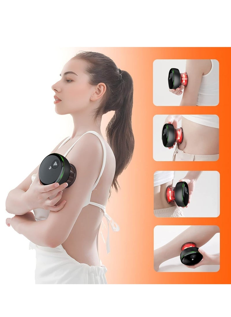 SYOSI - Electric Smart Cupping Therapy Set Remote Control Cupping Set with Red Light Therapy for Pain Relief Recovery Smart Cupping Therapy Massager with 3 Mode 16 Level Temperature Suction Black - Image 1
