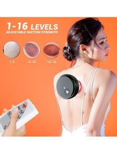SYOSI Electric Smart Cupping Therapy Set Remote Control Cupping Set with Red Light Therapy for Pain Relief Recovery Smart Cupping Therapy Massager with 3 Mode 16 Level Temperature Suction Black  - Image 2