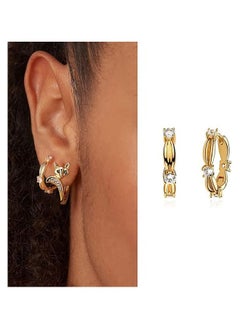 Mevecco Women Huggie Earrings Gold Hoop 14K Gold Filled Small Simple Handmade Hypoallergenic Everyday Jewelry  - Image 3