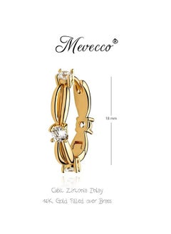 Mevecco Women Huggie Earrings Gold Hoop 14K Gold Filled Small Simple Handmade Hypoallergenic Everyday Jewelry  - Image 4