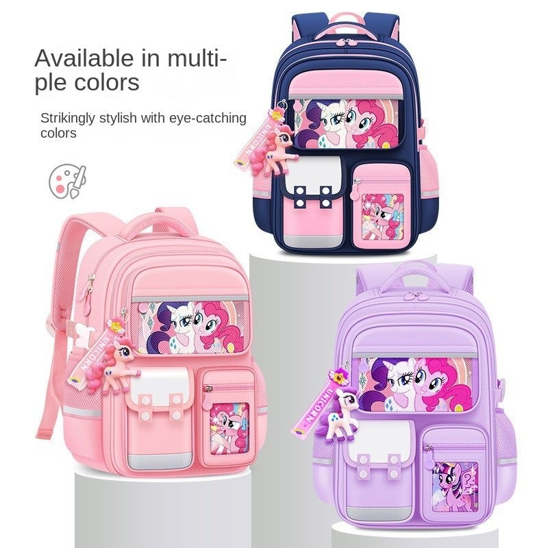 Bluejw New My Little Pony School Bag For Elementary Girls, Grades 1–6; Spine‑protecting, Lightweight, High‑capacity Backpack, Super Cute. - Image 3