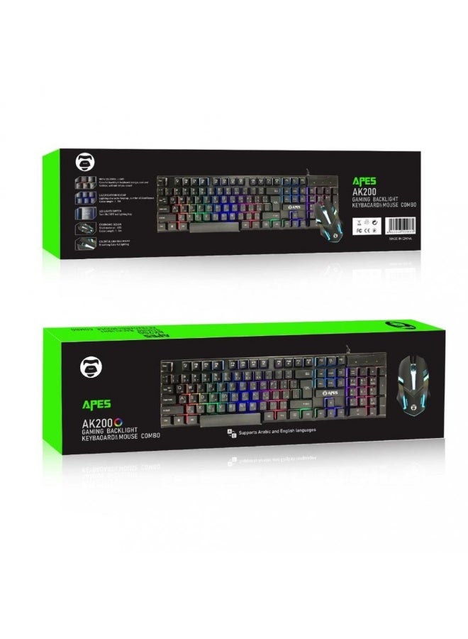 APES Gaming Backlight Keyboard & Mouse Combo  - Image 2