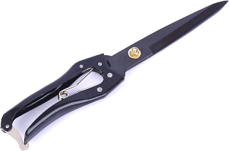 LCDCM Grass Sheep Shear - Coated Wear-Resistant Handle, Manganese Steel Double-Edged, Strong Spring Suitable For Manual Shearing of Cow, Sheep, and Horse Hair (Black 10.2 inches) - Image 1