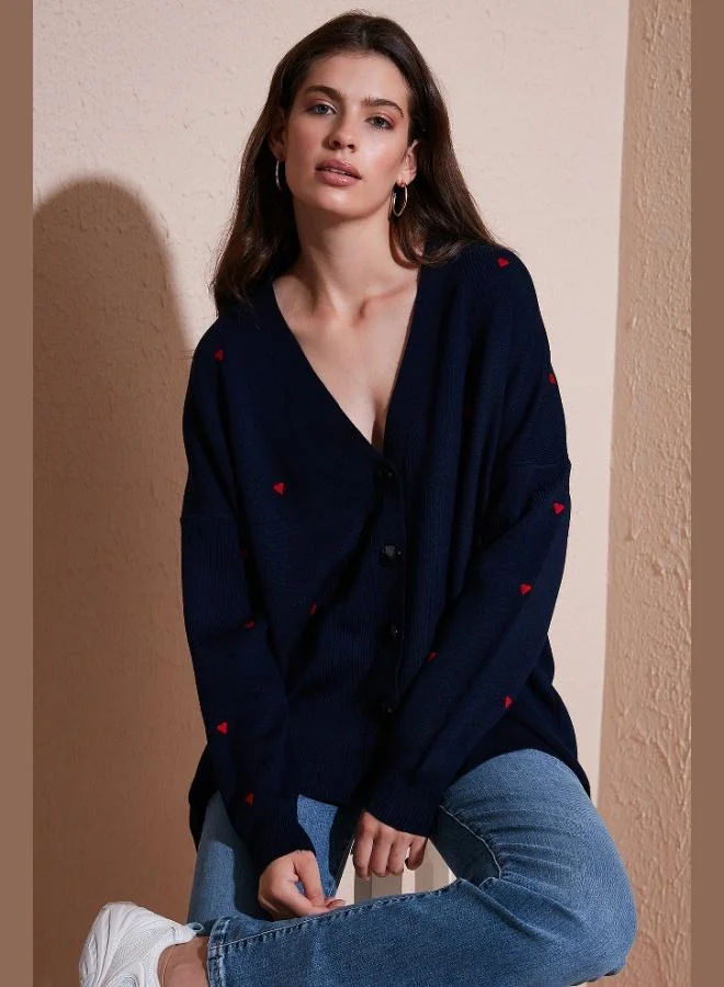 Lela Lela Casual Cut V-Neck Knitwear Women's Cardigan 4616190