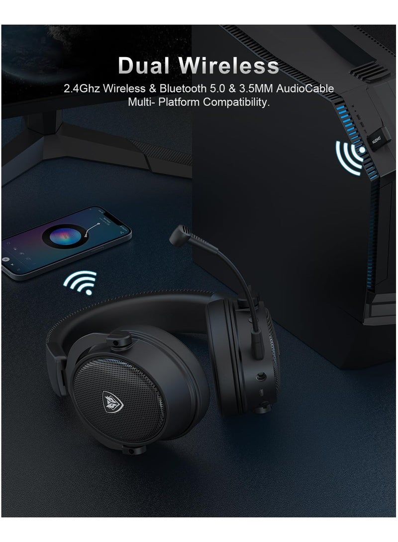 NUBWO G07 Wireless Bluetooth 2.4G Gaming Headset With Mic For PC PS4 PS5 XOne XSeries NSwitch - Image 4